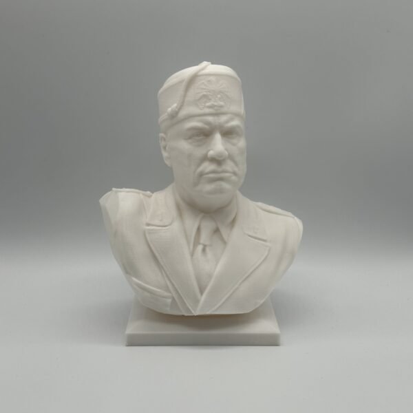 Mussolini Bust Sculpture Statue 3D Printed Collectible