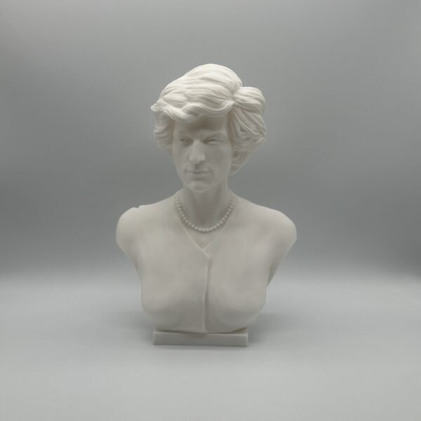 Princess Diana Bust Sculpture Statue – 3D Printed British Royal Family Collectible