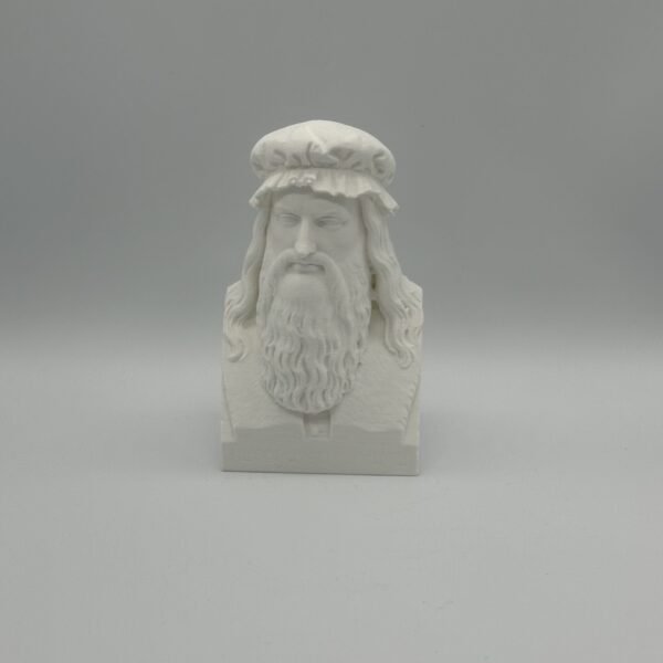 Leonardo da Vinci Bust Sculpture Statue – 3D Printed Renaissance Collectible