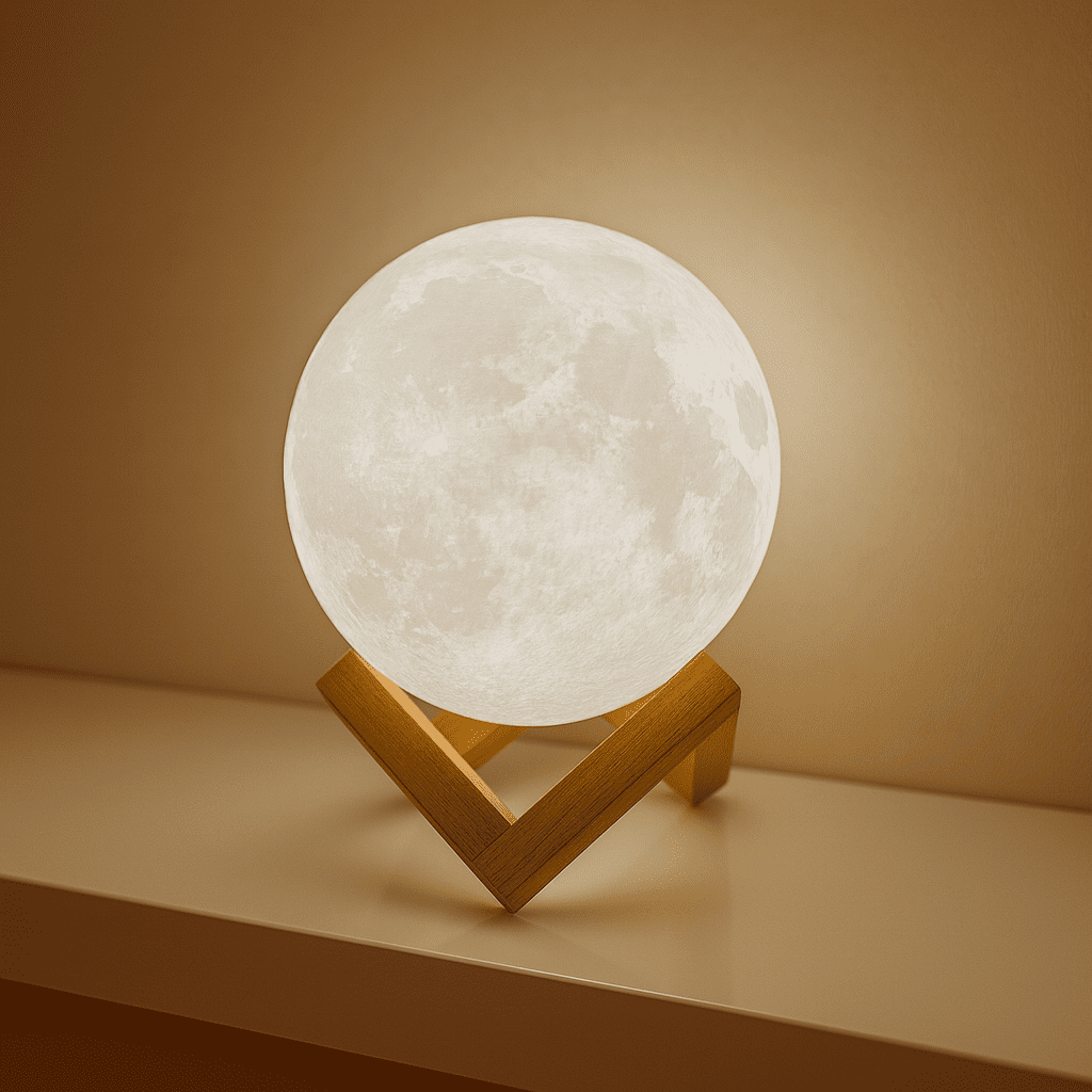 3D Printed Galaxy Planet Lamps – Solar System LED Lamps with Wooden Stand - Image 2