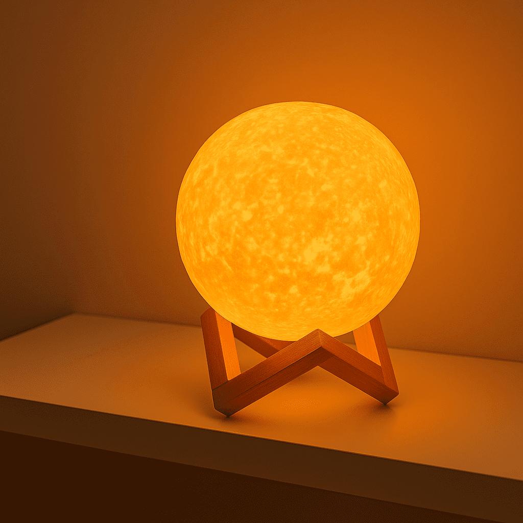 3D Printed Galaxy Planet Lamps – Solar System LED Lamps with Wooden Stand - Image 6